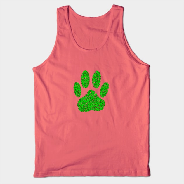 Foliage Dog Paw Tank Top by Braznyc